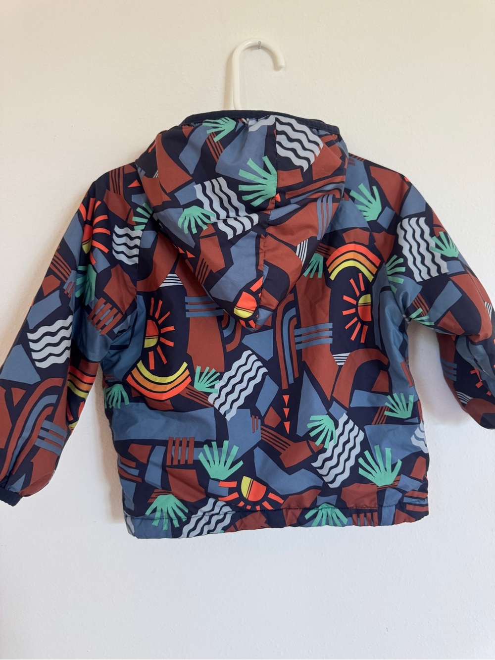 Patagonia baby reversible puff-ball jacket 12-18 navy - Picture 6 of 9